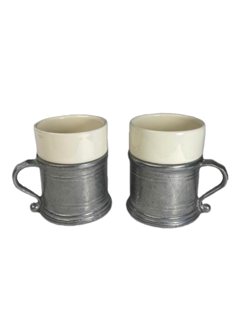 Wilton Armetale Plough Tavern Tankard RWP Metal & Ceramic Mugs Set 2